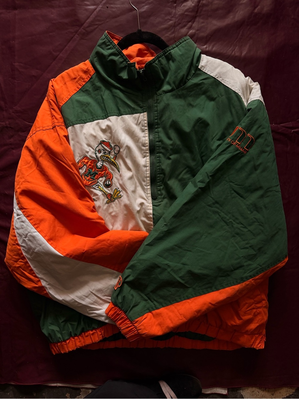 ZeroXposur Colorblock Windbreaker Jacket - Green, Orange & White